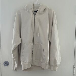 Brandy Melville Cream Zip Up Jacket